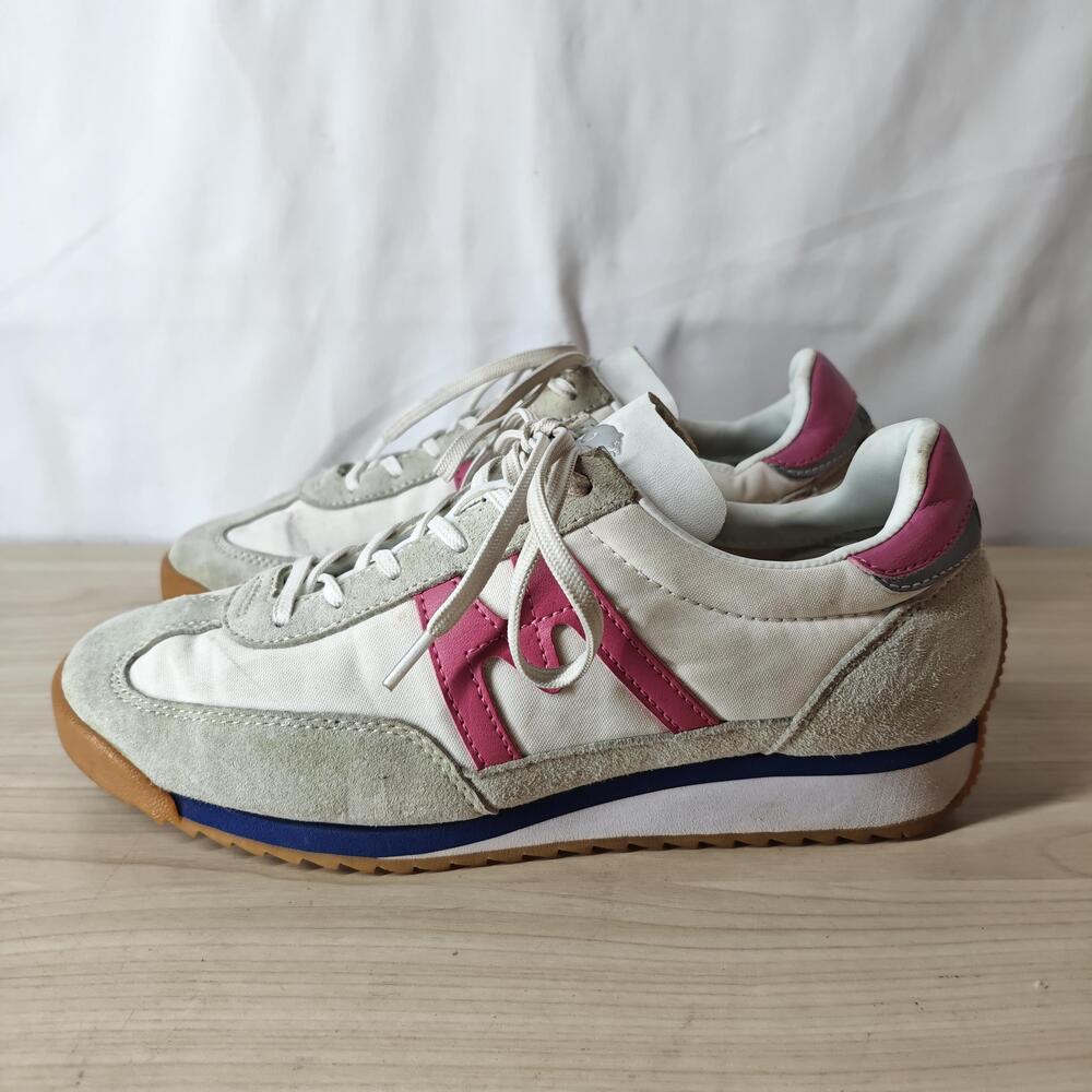 Karhu ChampionAir Shoes Mens Size 6 White Suede Pink Retro Low Top Sneakers